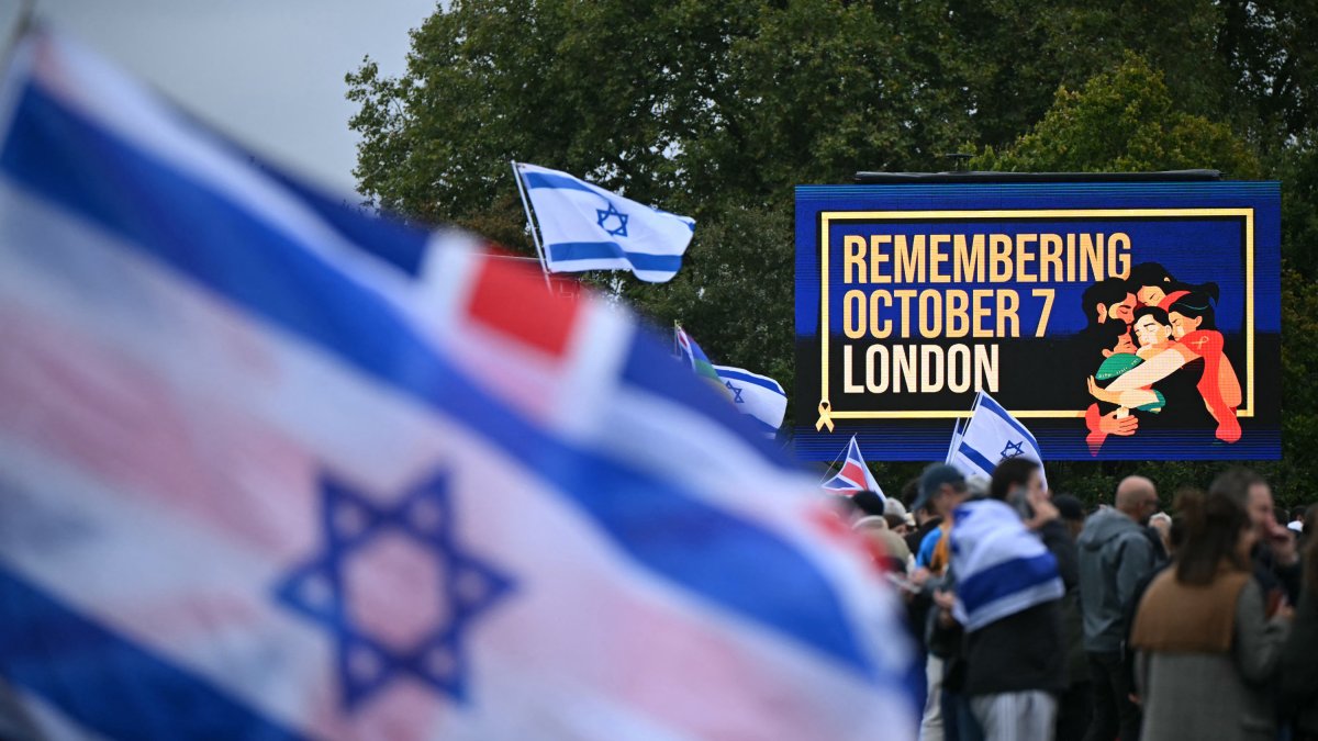 Acto en homenaje a las víctimas del 7 de Octubre en Londres, Reino Unido