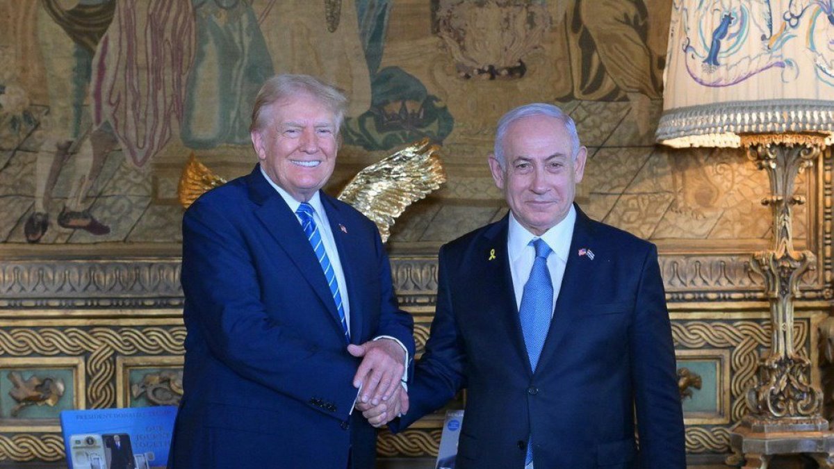Trump and Netanyahu, at Mar-a-Lago. July 2024