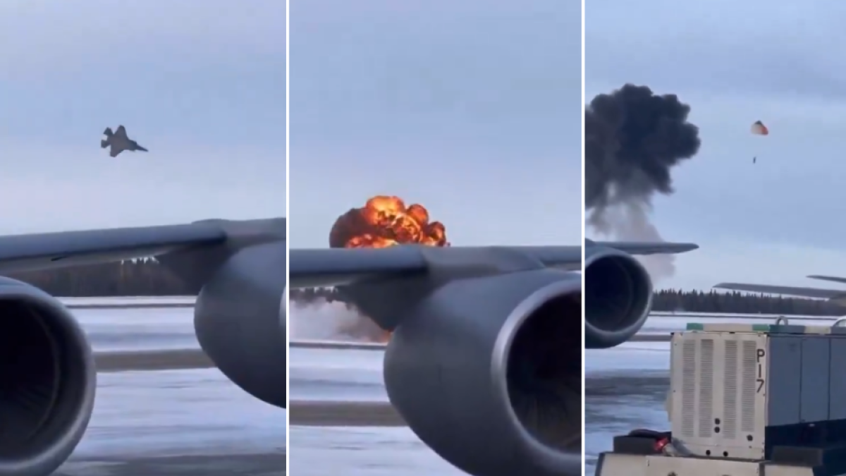 The moments of the explosion in screenshots