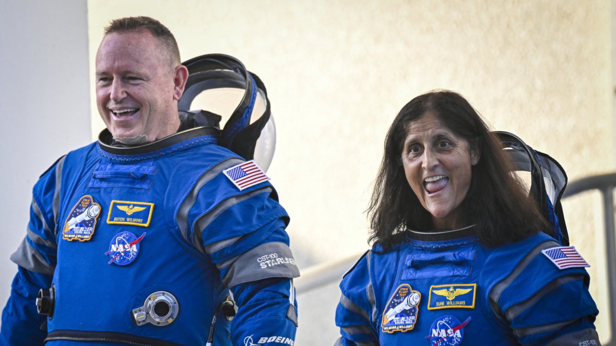 Los astronautas Suni Williams y Butch Wilmore 