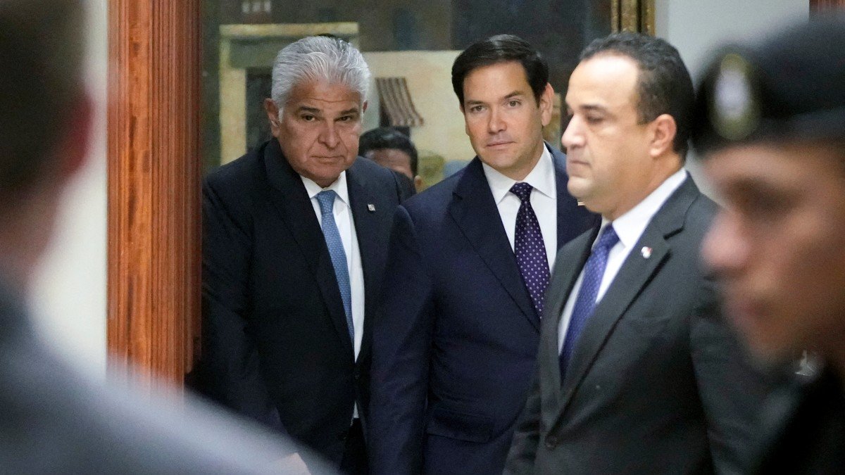 Marco Rubio and José Raúl Mulino on Sunday in Panama.