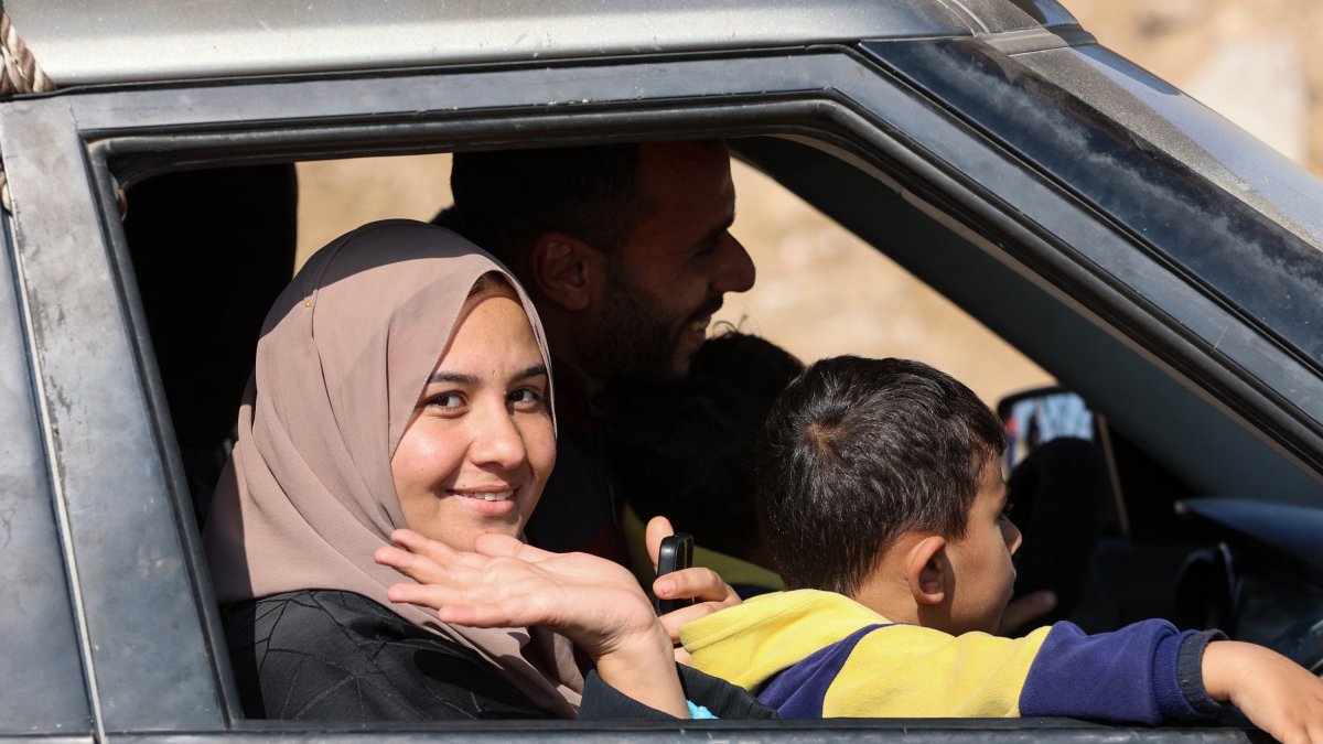 Una familia palestina en la Franja de Gaza