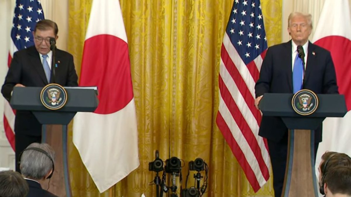 El presidente Trump y el primer ministro de Japón en rueda de prensa 2025
