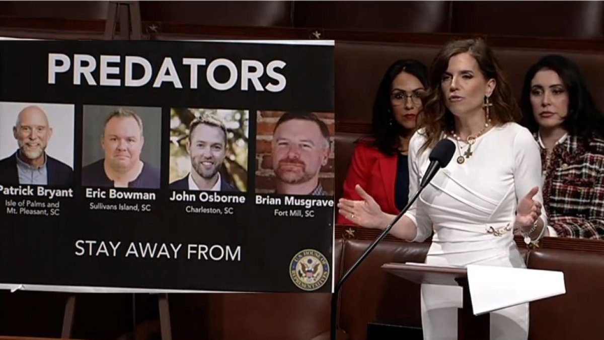 Nancy Mace accuses her ex-fiancé and three associates of serious sex crimes.