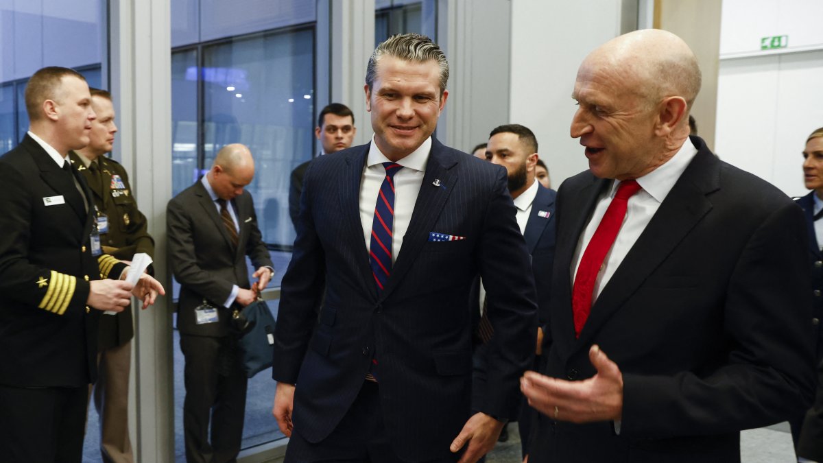 El secretario de Defensa Pete Hegseth en Bruselas
