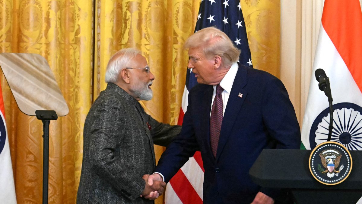 Donald Trump and Indian Prime Minister Narendra Modi.