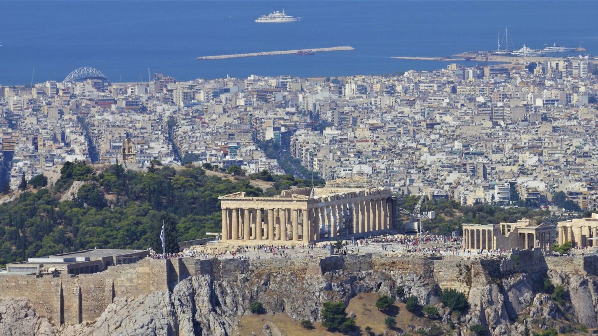 Mediterranean sea view from Athens.