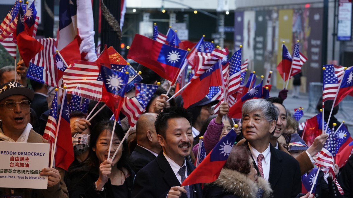 Demostración en apoyo a la amistad americano-taiwanesa