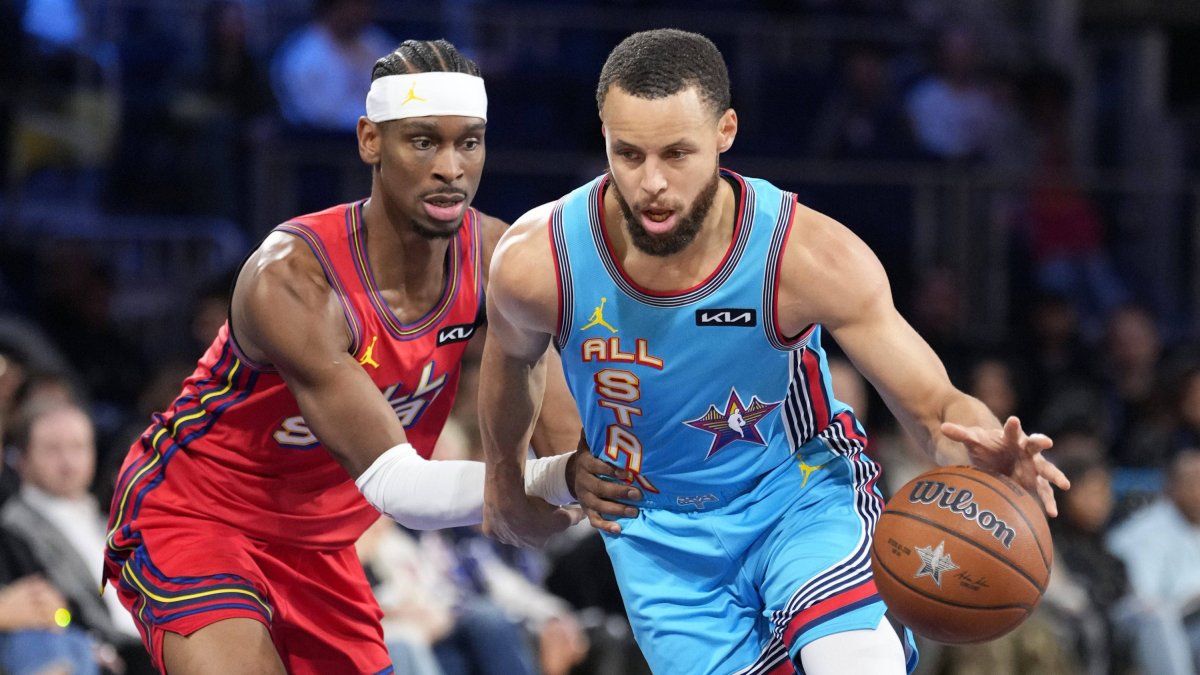 Gilgeous-Alexander and Curry, in the All-Star Game 2025