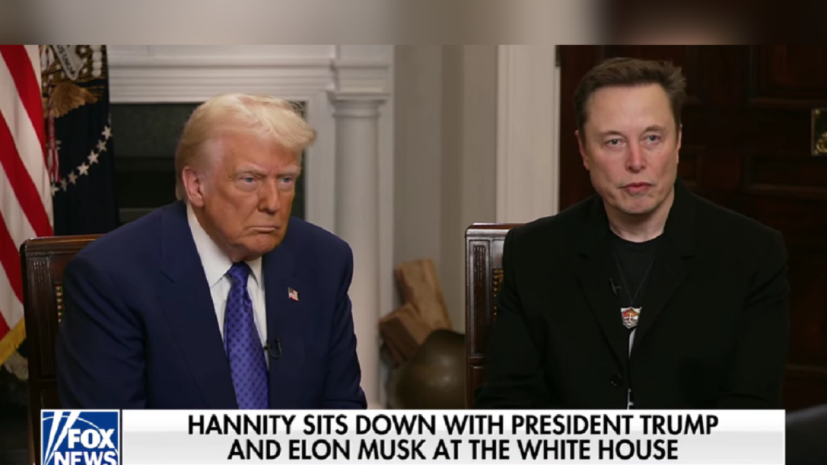 Donald Trump y Elon Musk en una entrevista con Sean Hannity