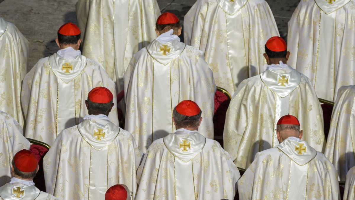 Cardenales en la misa de cierre del Jubileo de la Divina Misericordia.