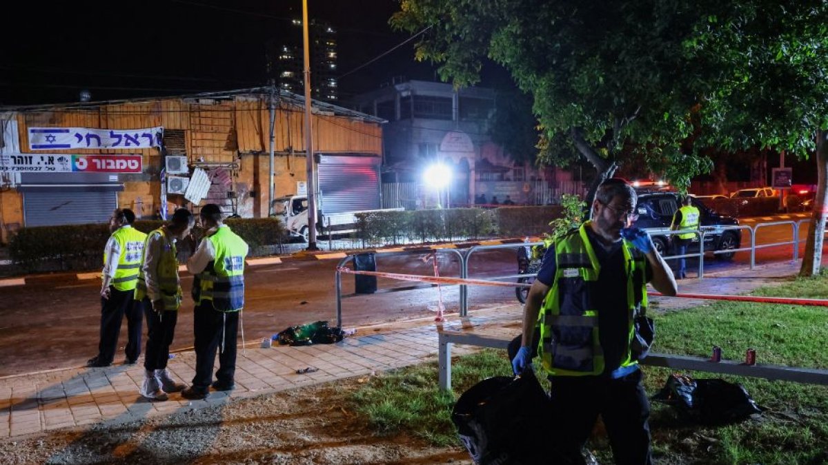 Foto del personal de seguridad y emergencias israelí