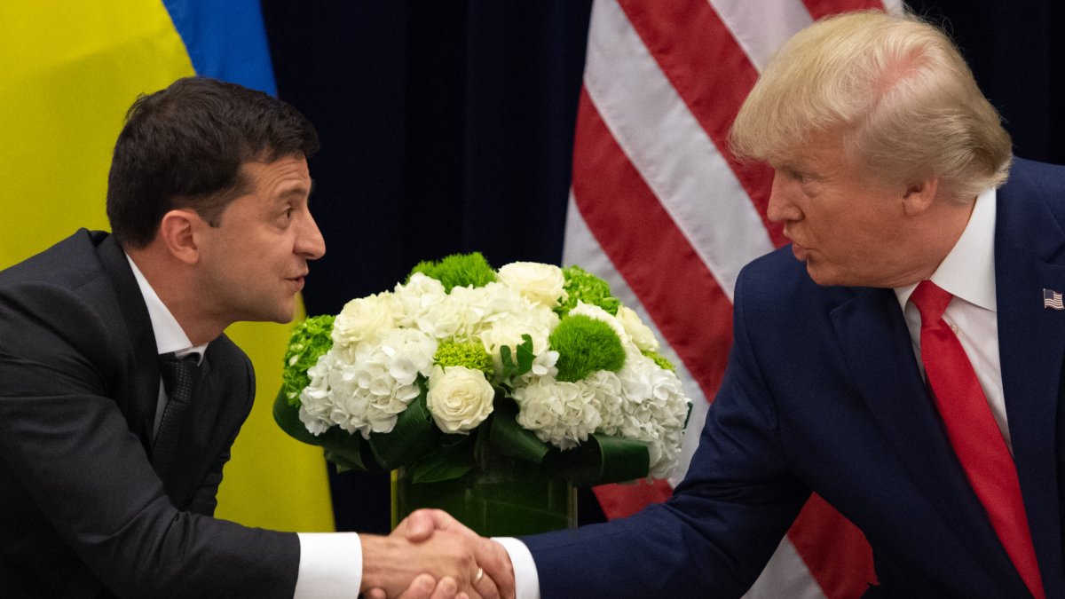 Presidents Trump and Zelensky in 2019.