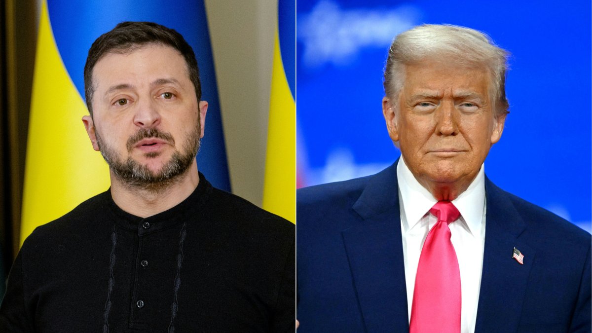 El presidente Donald Trump y su par ucraniano Volodímir Zelensky