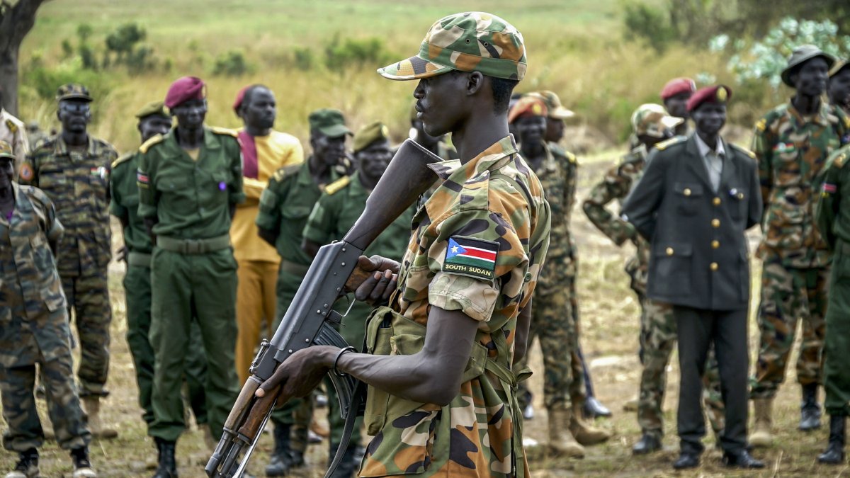 South Sudanese soldiers in the capital of Juba.