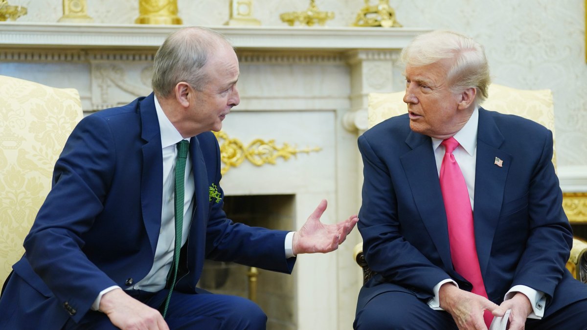Donald Trump and the Irish prime minister, Micheal Martin