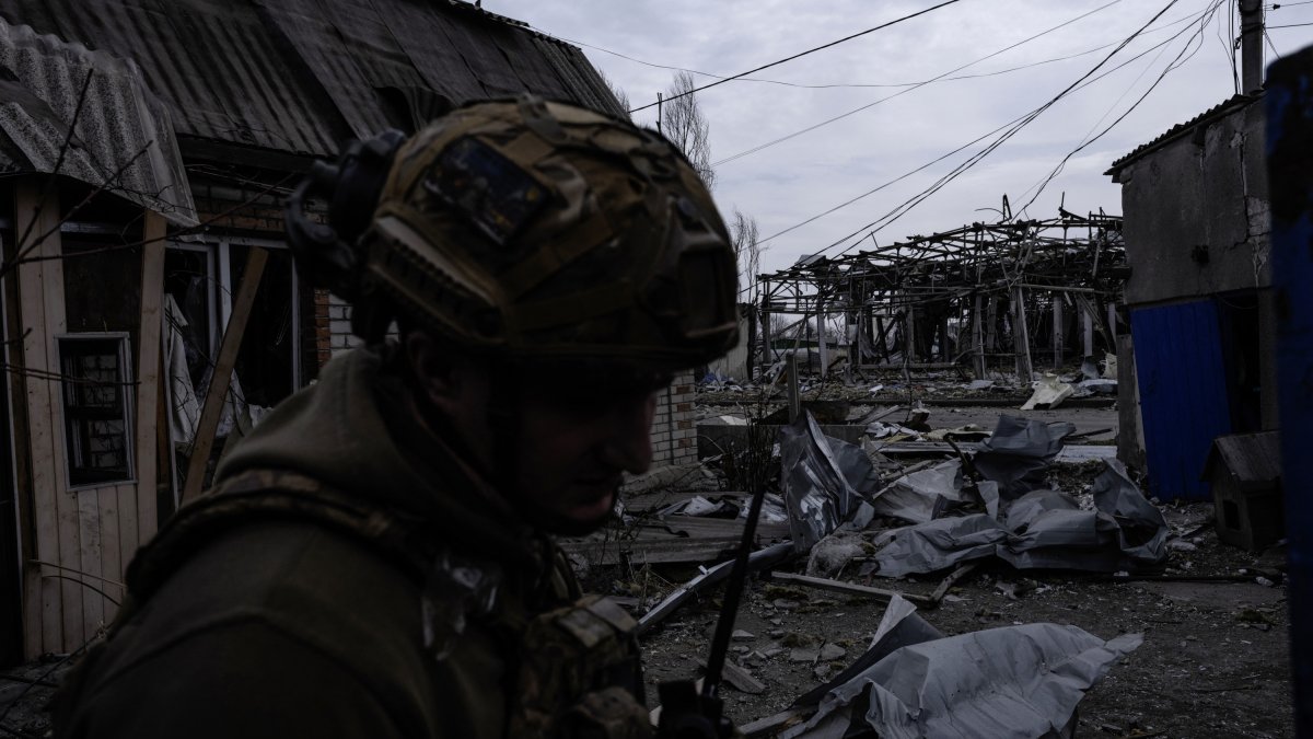 Ukrainian soldier in Kursk