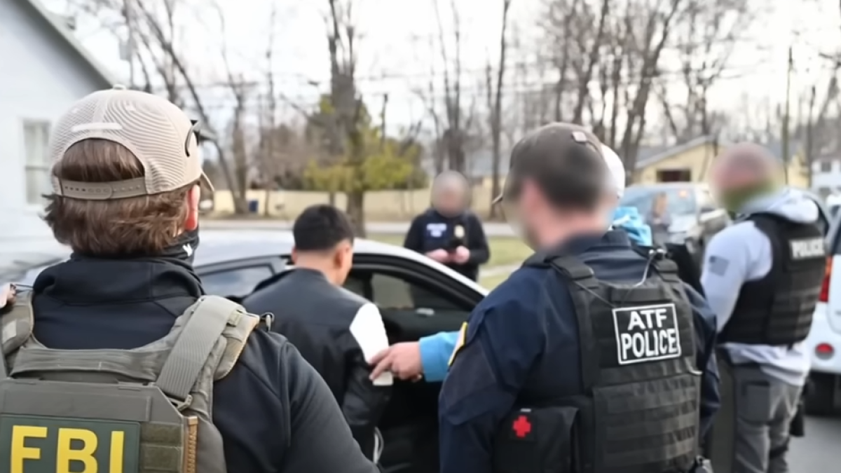 Screenshot of immigrant arrest, Kentucky.