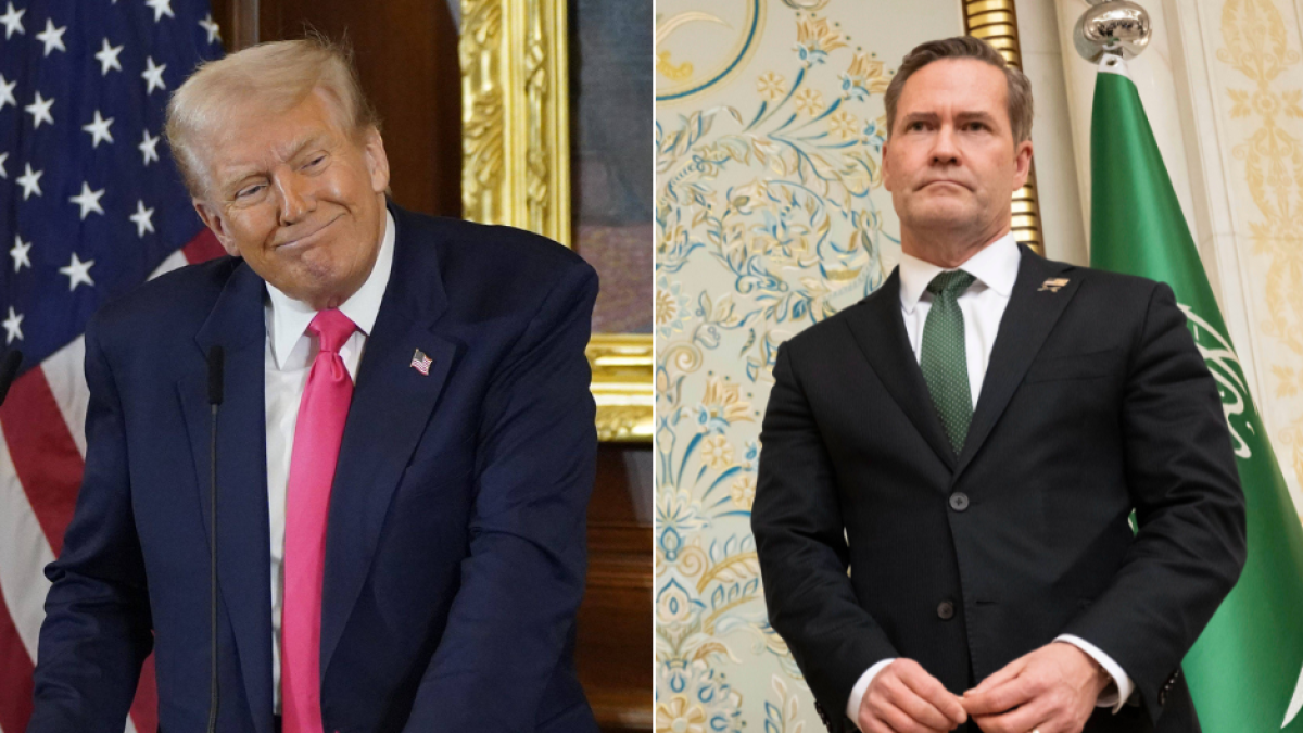 Donald Trump and Mike Waltz.