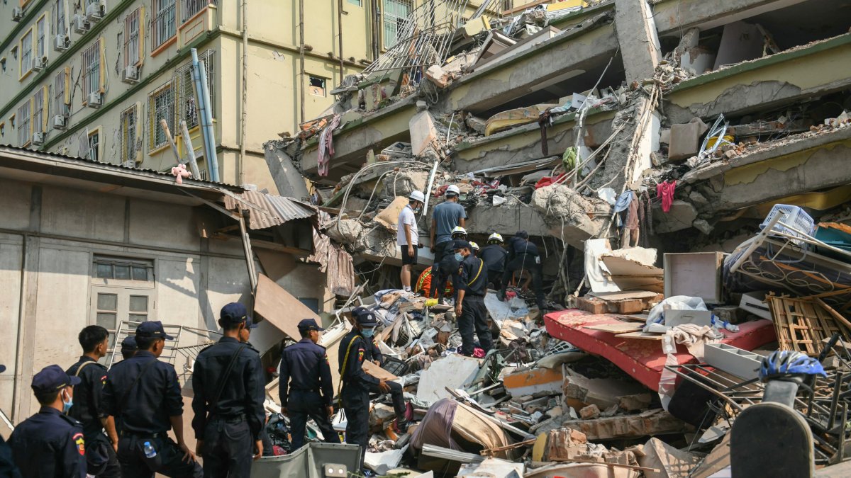 Sky Villa building collapse in Mandalay.