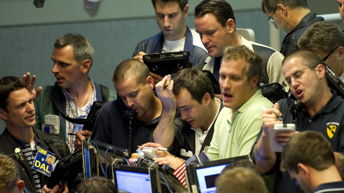 Operadores del S&P en una foto de archivo