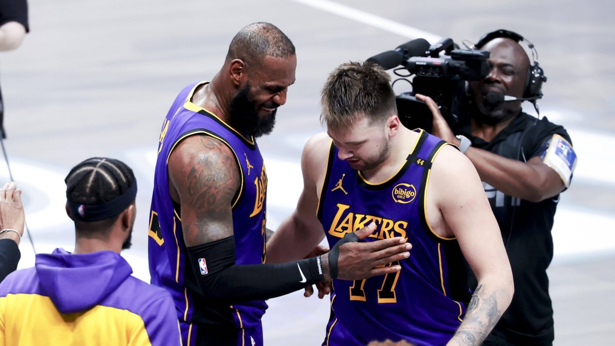 LeBron James y Luka Doncic