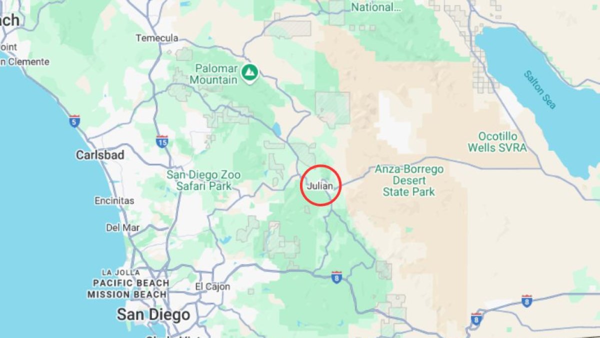 Ubicación del epicentro del terremoto