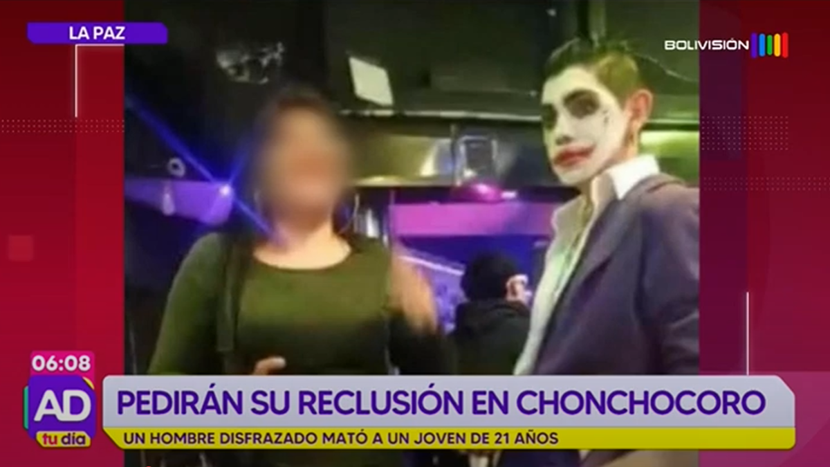 The young defendant dressed as the Joker.