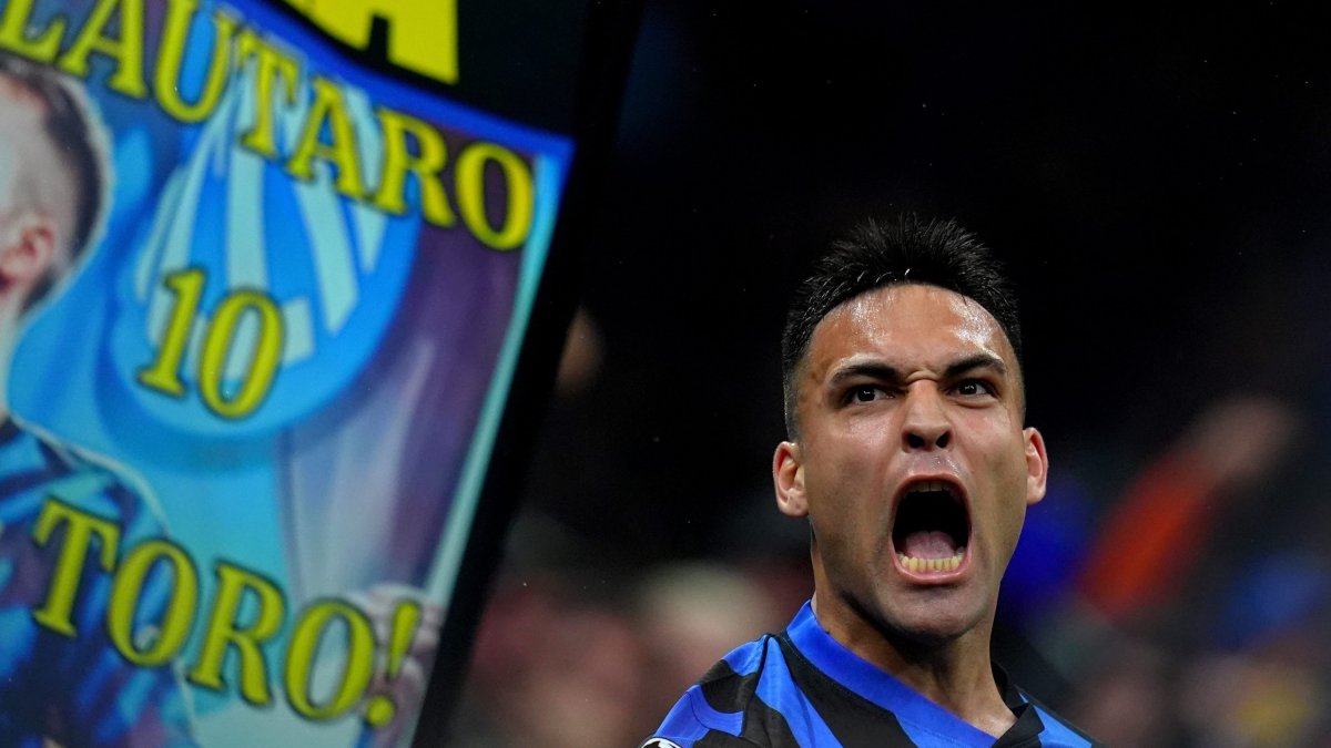 Lautaro Martínez, capitán y figura del Inter, celebra su gol ante Bayern Múnich