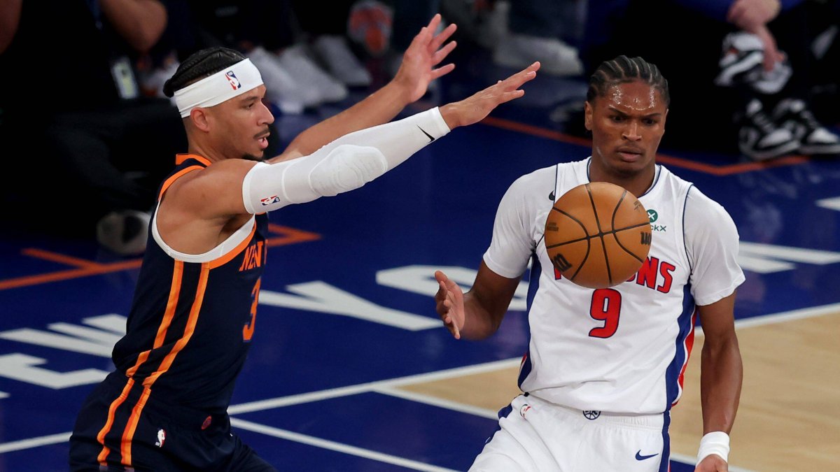 Knicks vs. Pistons game in New York.