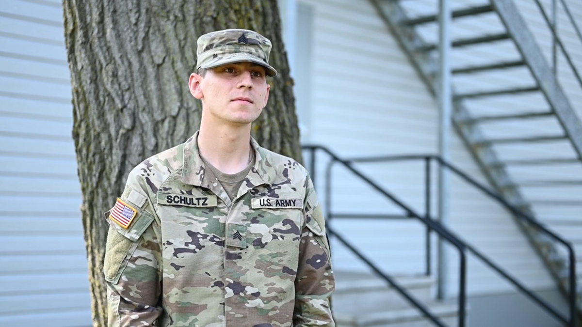 Korbein Schultz in an Army recording.