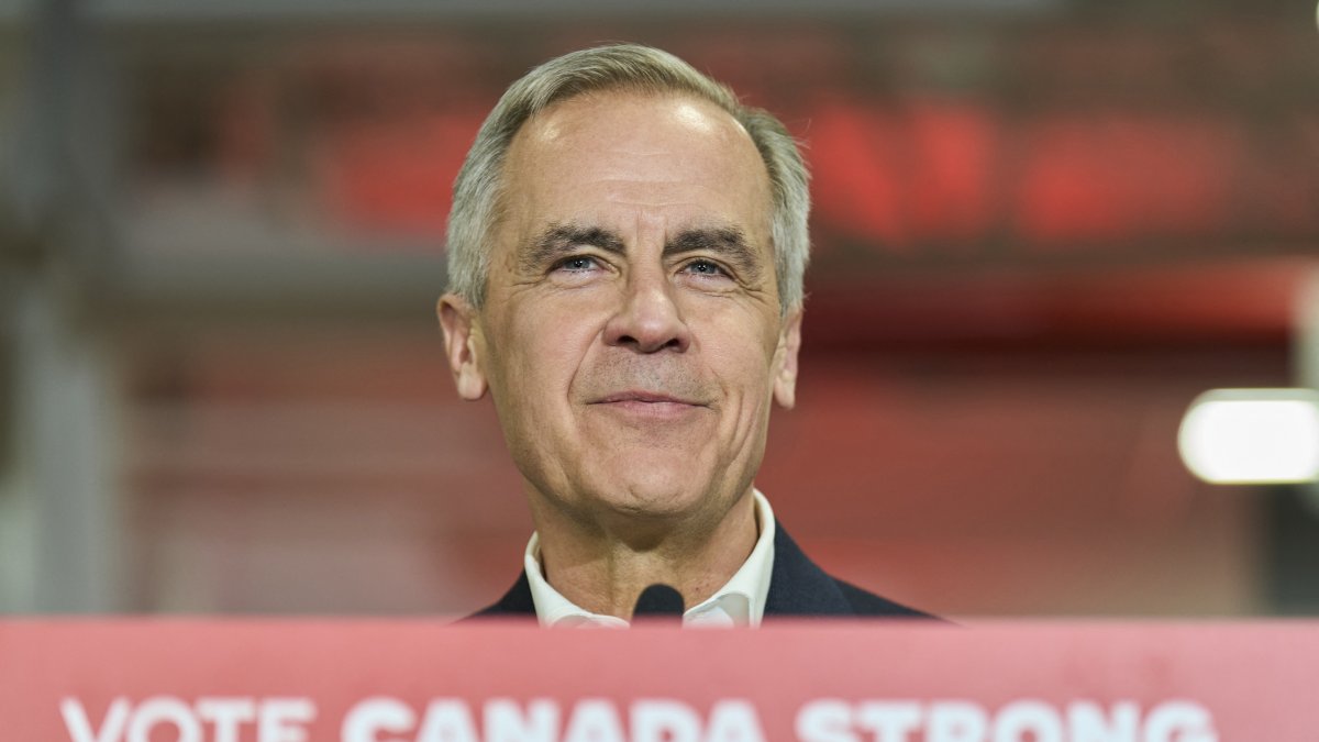 Carney en un evento de campaña/ Geoff Robins