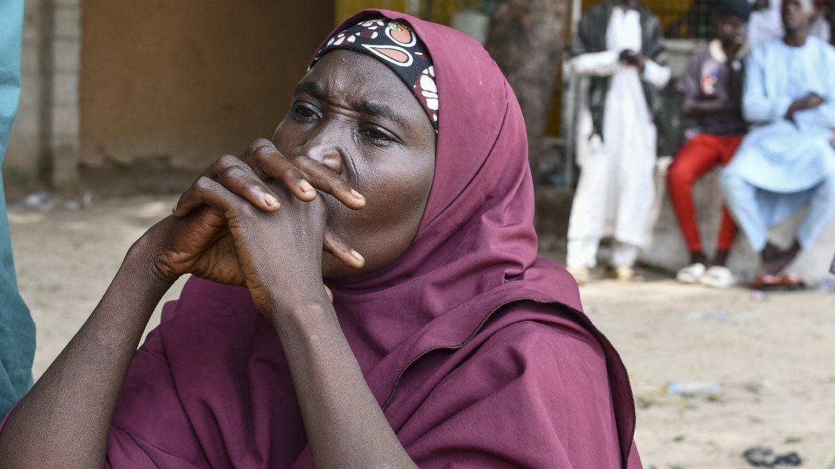 A relative of the victims of an attack in Nigeria. File