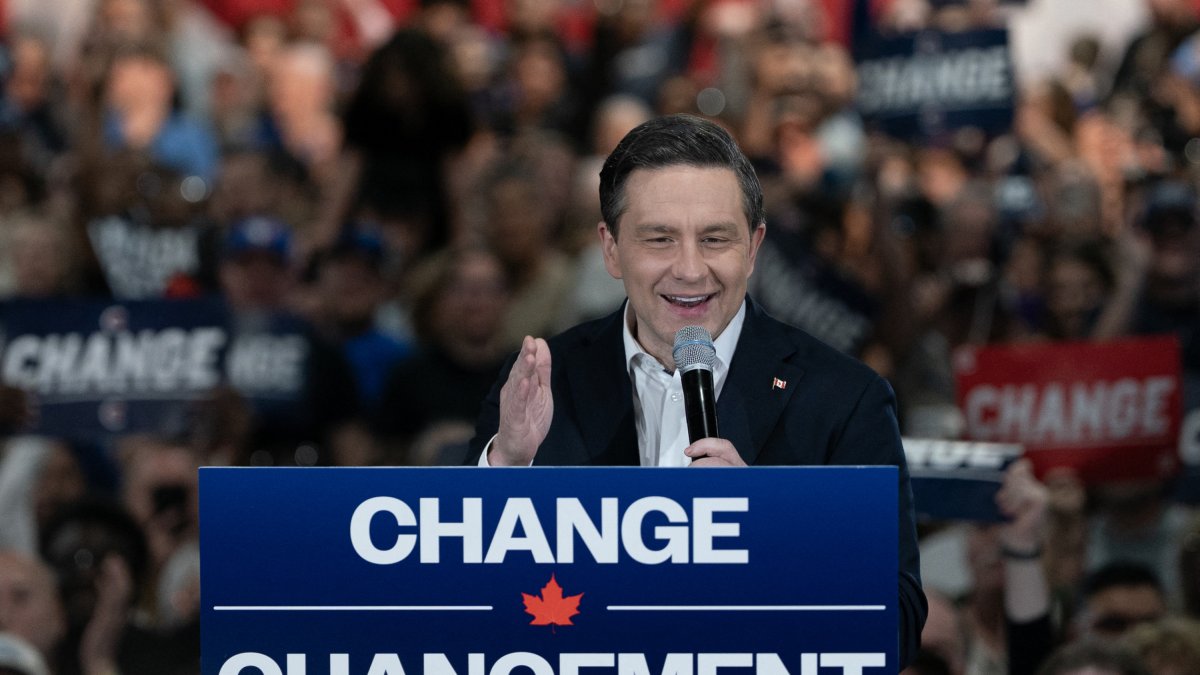 Poilievre en un evento de campaña en Ontario/ Peter Power