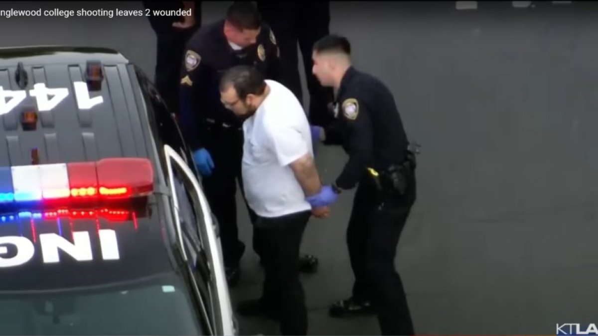 Police detain suspect in shooting at Spartan College in California.