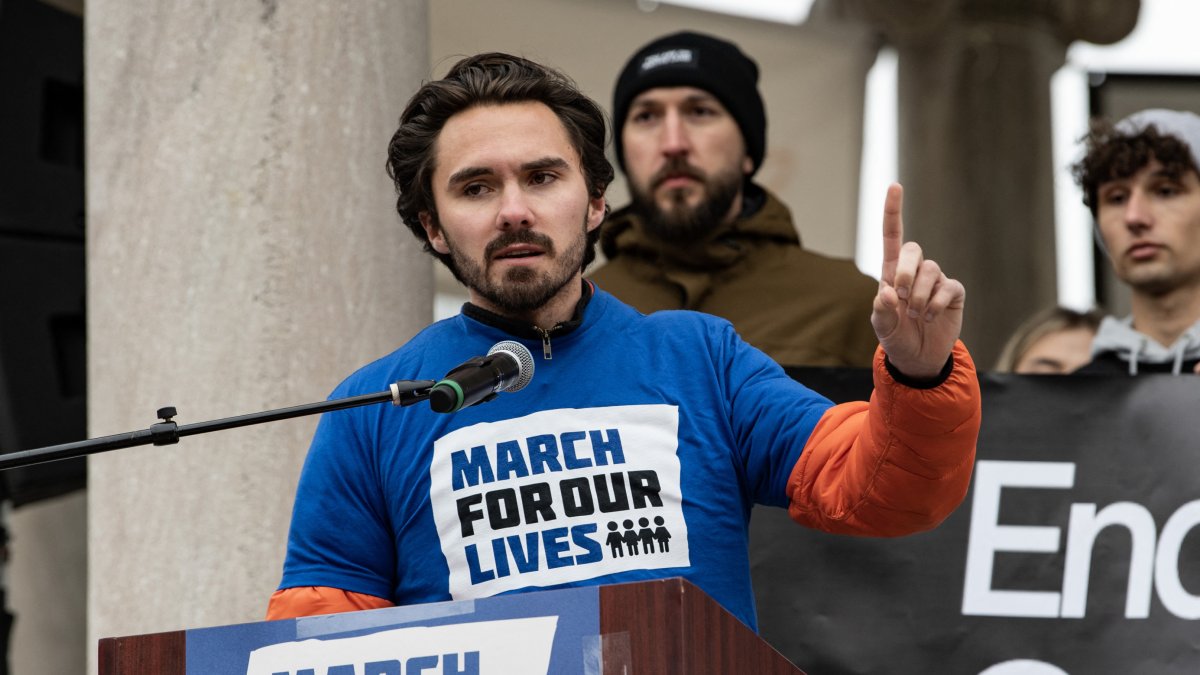 Activist David Hogg in a file image