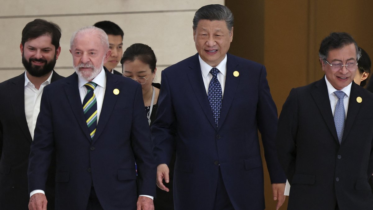 Xi Jinping, Luis Ignacio Lula da Silva, Gabriel Boric y Gustavo Petro