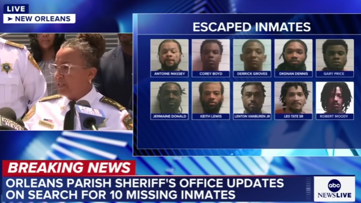10 prisoners escaped from the New Orleans jail.