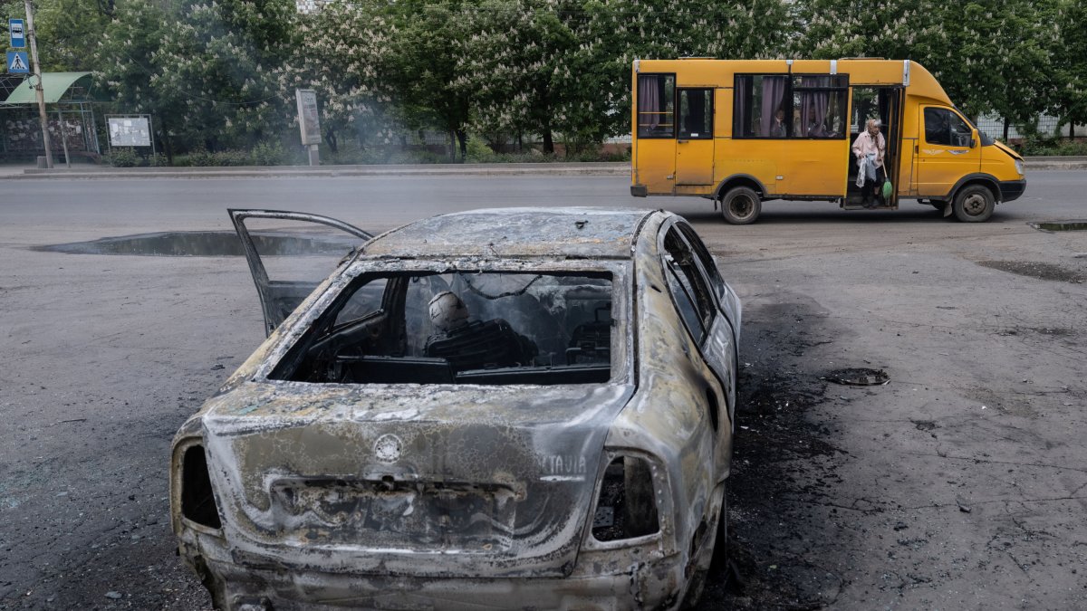 Imágenes del ataque difundidas por Ucrania