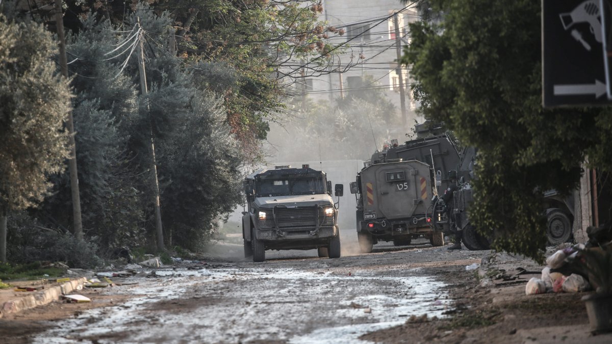 Israeli military vehicles in Jenin, West Bank (file photo)