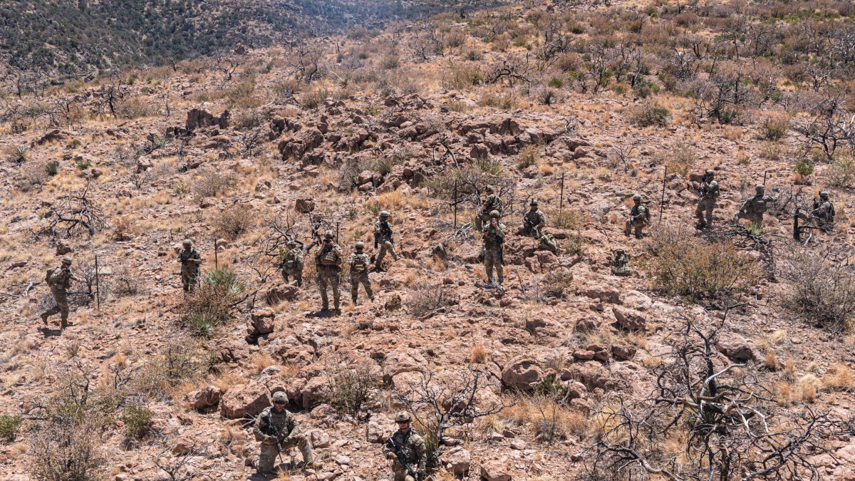 Militares desplegados en la frontera sur.