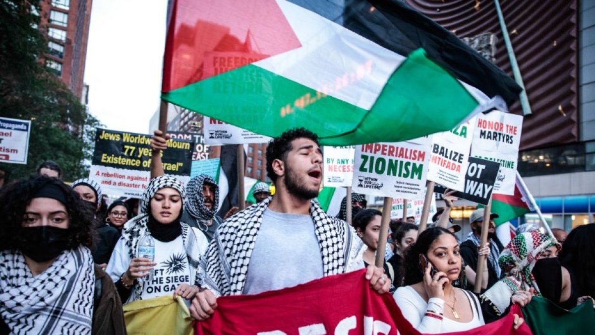 Manifestantes antiisraelíes