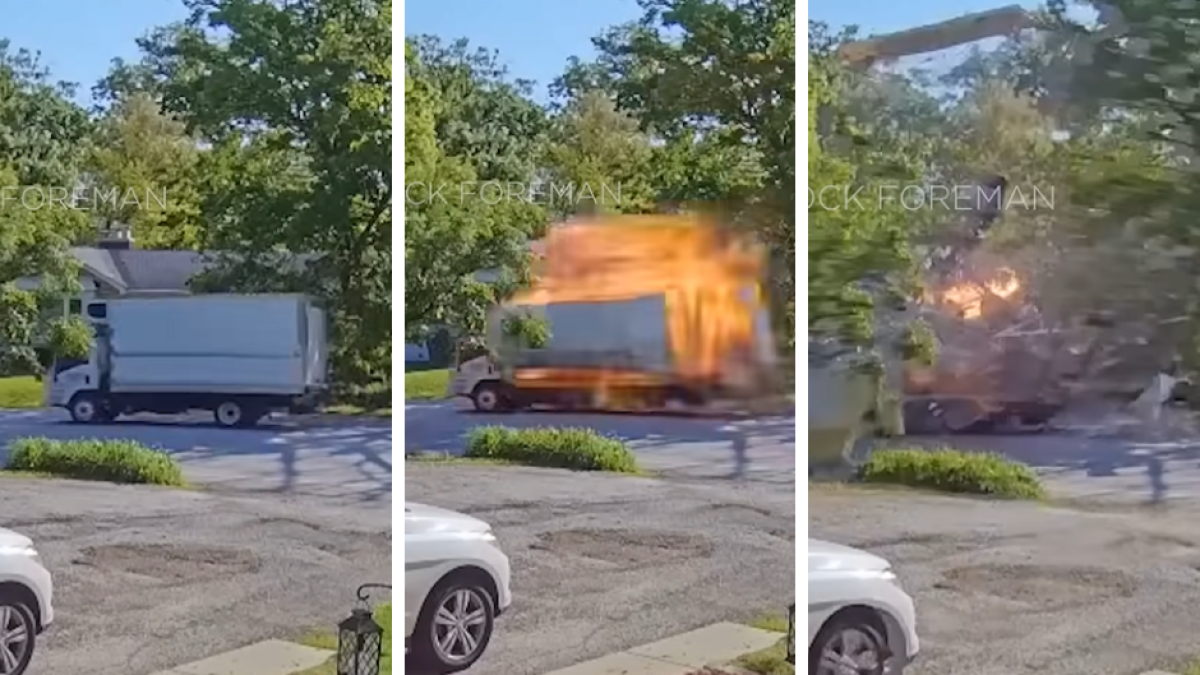 Truck explodes in Chicago