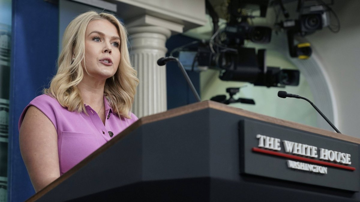 Karoline Leavitt, durante una comparecencia en la Casa Blanca