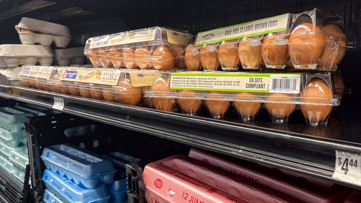 Cajas de huevos en un Walmart de Houston (Texas)