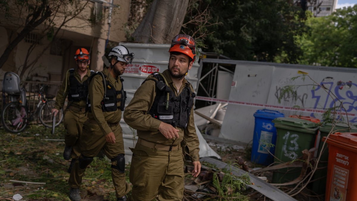 Soldados del Mando del Frente Interior de Israel en Tel Aviv.