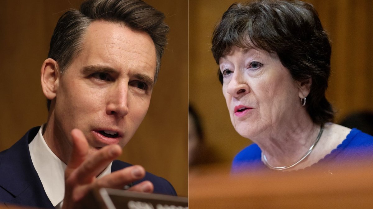 Los senadores Collins y Hawley / Amanda Andrade-Rhoades, Jamal Countess