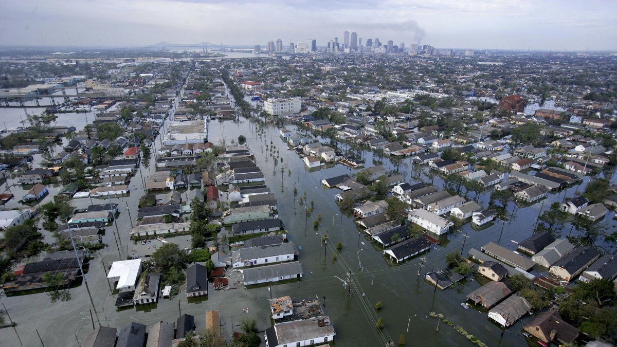 Inundaciones en Nueva Orleans tras el paso del huracán Katrina. Imagen de archivo