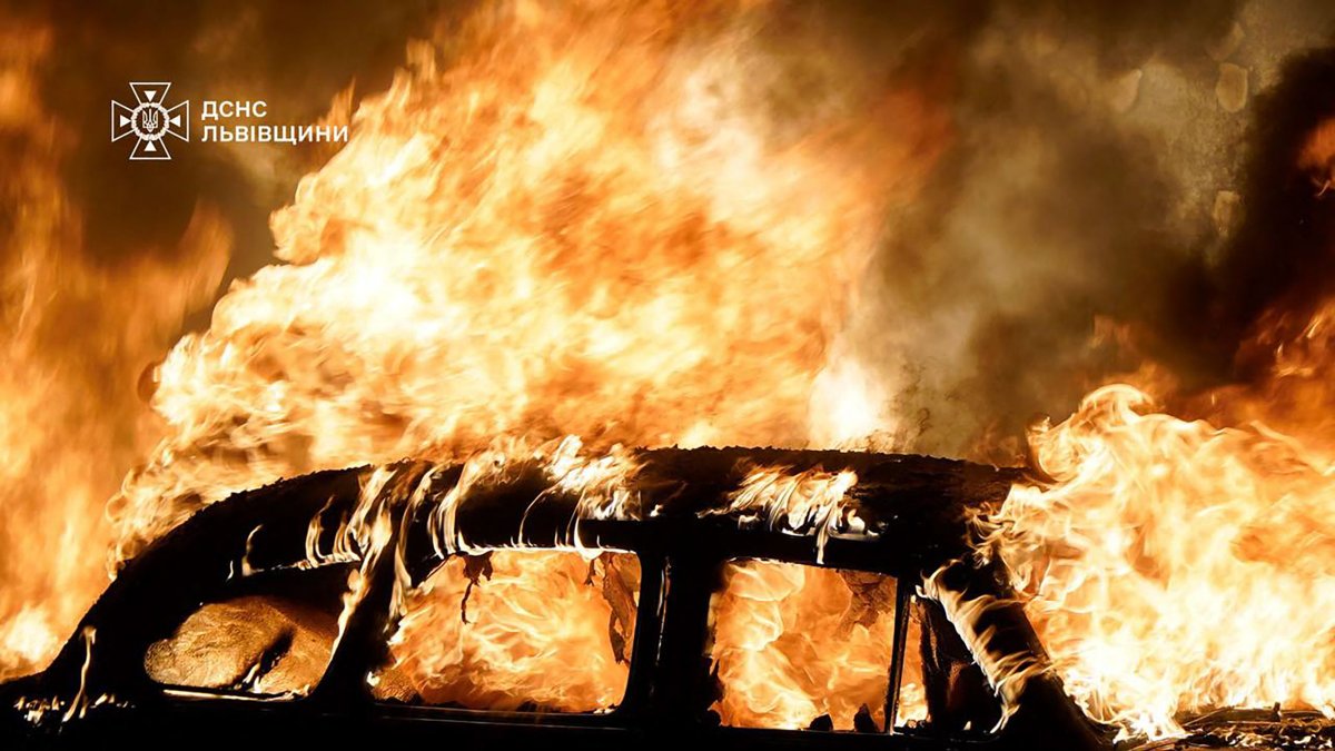 A photo taken by the Ukrainian Emergency Services.