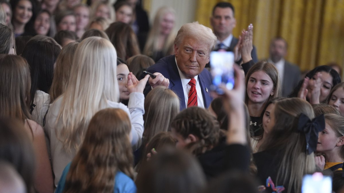 President Donald Trump signs executive order preventing biological men from playing in women's sports.
